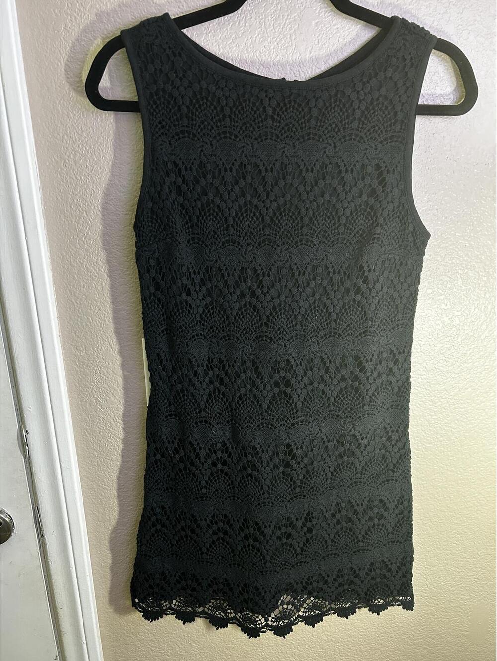 Tart Elegant Black Lace Sleeveless Dress Size Small